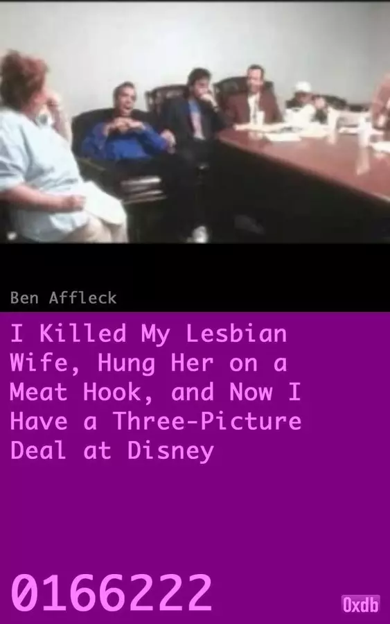 I Killed My Lesbian Wife, Hung Her on a Meat Hook, and Now I Have a Three-Picture Deal at Disney